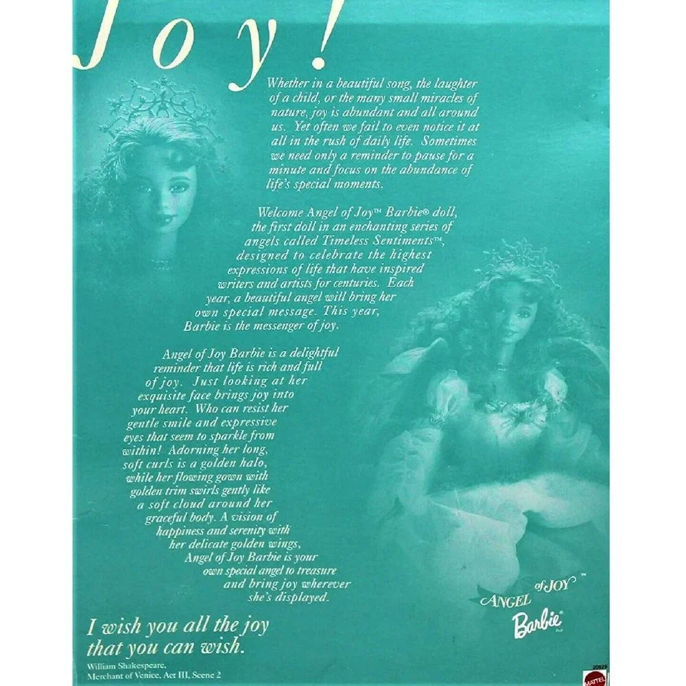 brand new 1998 Mattel Angel of Joy AA Barbie Doll First in a Series NIB 20929